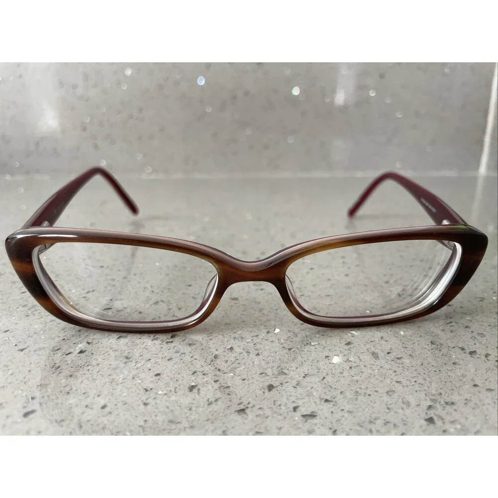 THEORY Eyeglasses Frames ONLY TH1140 C03 135 51 17 Brown Rectangular pink